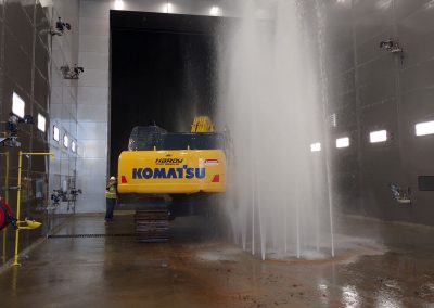 Heavy vehicle drive through wash system