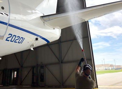 inhanger aircraft washer