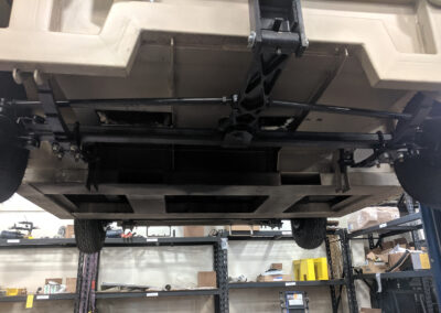 Bottom for the aircraft cleaning and decontamination system