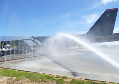 Back side view of the clear water rinse system