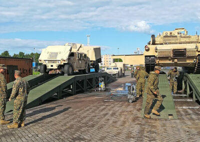 Heavy duty inspection ramps in action