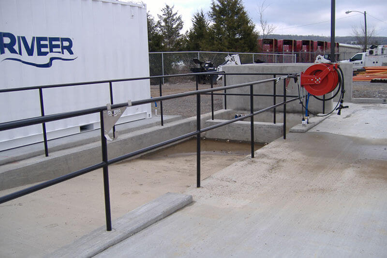 In-ground Wash System Pad Drainage