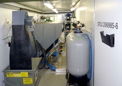 Heavy water treatment system tank