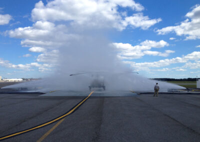 Tactical rinse system rinsing a blackhawk