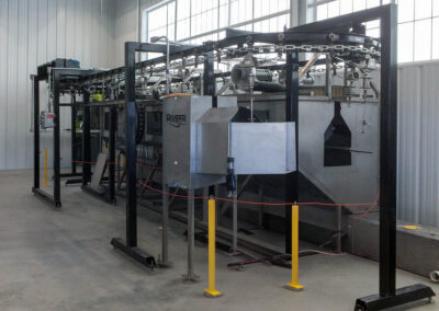 Back angle of the propane tank washer