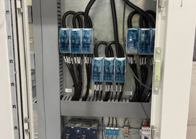 Rain testing electrical components side zoomed in