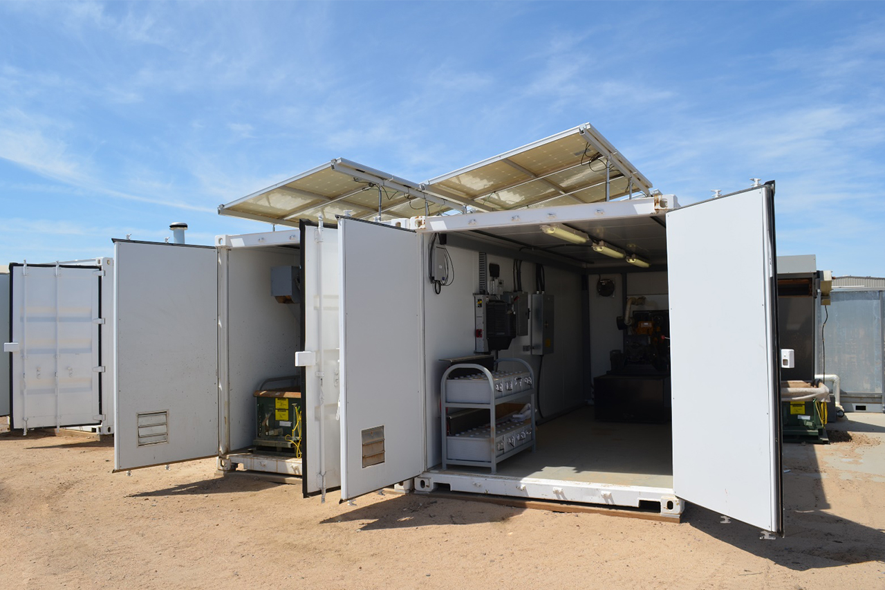 Nomad Containers with doors open showing interior