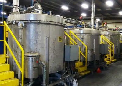 Large Tanks in a line separated by stairways