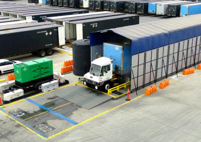 Automatic Truck Wash With Truck In Tunnel