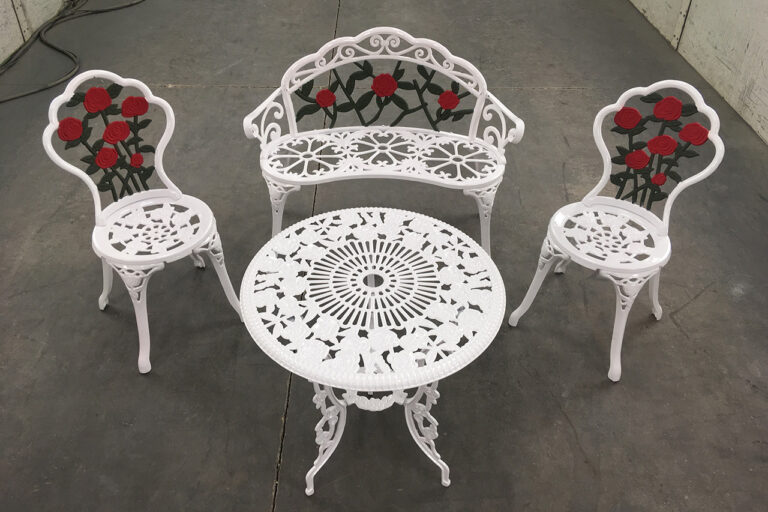 Riveer Powdercoating Rose Garden Set Riveer Powdercoating Rose Garden Set