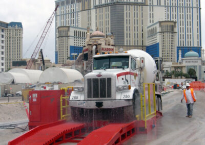 Cement Truck Entering Wheel Wash